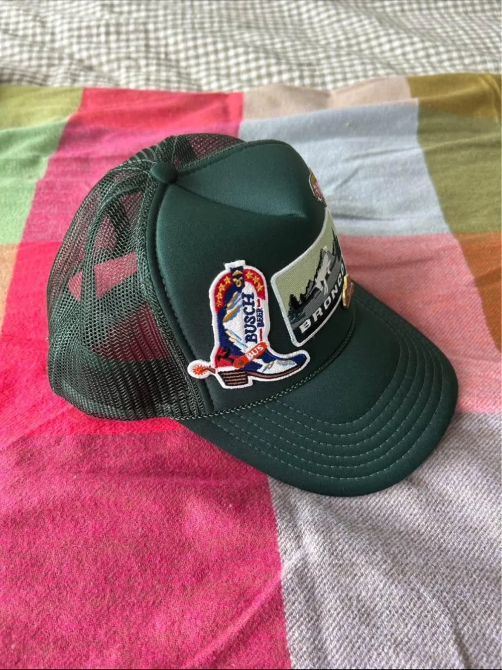 Dark Green Patch Trucker Hat